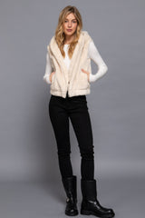 Vanilla Hoodie Faux Fur Vest