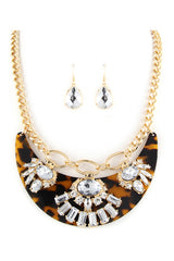 Tortoise Shell Tribal Stone Necklace and Earring Set king-general-store-5710.myshopify.com