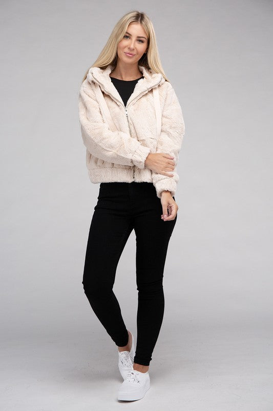 Fluffy Zip-Up Teddy Hoodie king-general-store-5710.myshopify.com