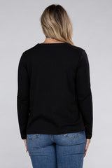 Plus Cotton Crew Neck Long Sleeve T-Shirt king-general-store-5710.myshopify.com