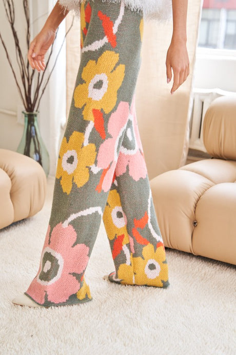 Flower Printed Casual Cozy Full Long Wide Pants king-general-store-5710.myshopify.com