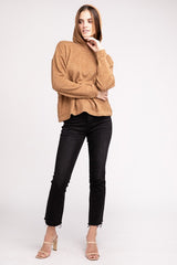 Hooded Brushed Melange Hacci Sweater king-general-store-5710.myshopify.com