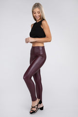 High Rise Fitted Faux Leather Leggings king-general-store-5710.myshopify.com