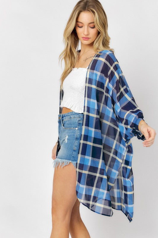 Striped Short Sleeve Cardigan king-general-store-5710.myshopify.com