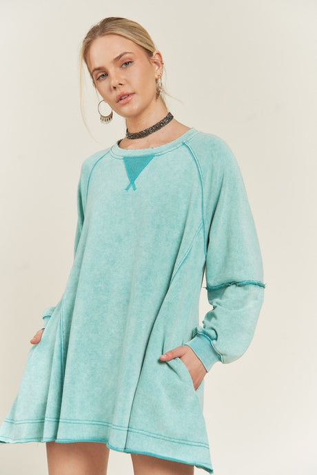 COLORWASH TUNIC SWEATSHIRT king-general-store-5710.myshopify.com