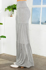 Tiered Ruffle High Waisted Wide Leg Pants