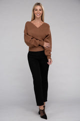 Viscose Cross Wrap Pullover Sweater king-general-store-5710.myshopify.com