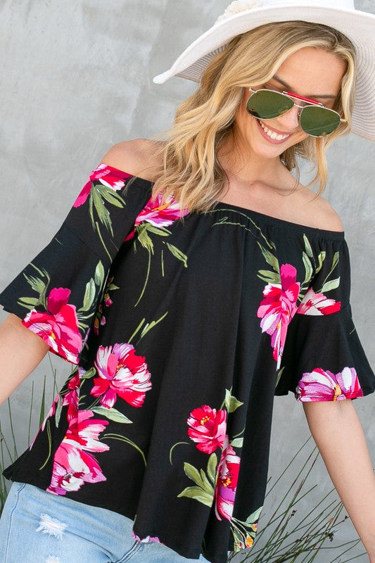 FLORAL OFF SHOULDER TOP