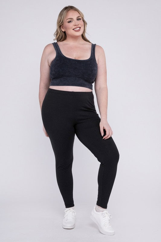 Plus Premium Cotton Full Length Leggings king-general-store-5710.myshopify.com