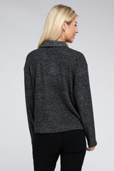 Brushed Melange Hacci Collared Sweater king-general-store-5710.myshopify.com