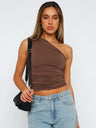 Mandy Ruched One Shoulder Tank