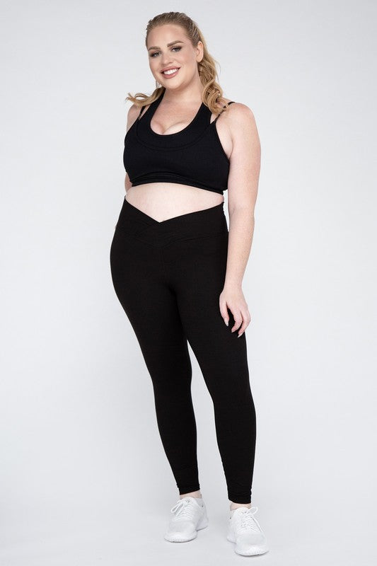 Plus Size V-Waist Full Length Leggings king-general-store-5710.myshopify.com