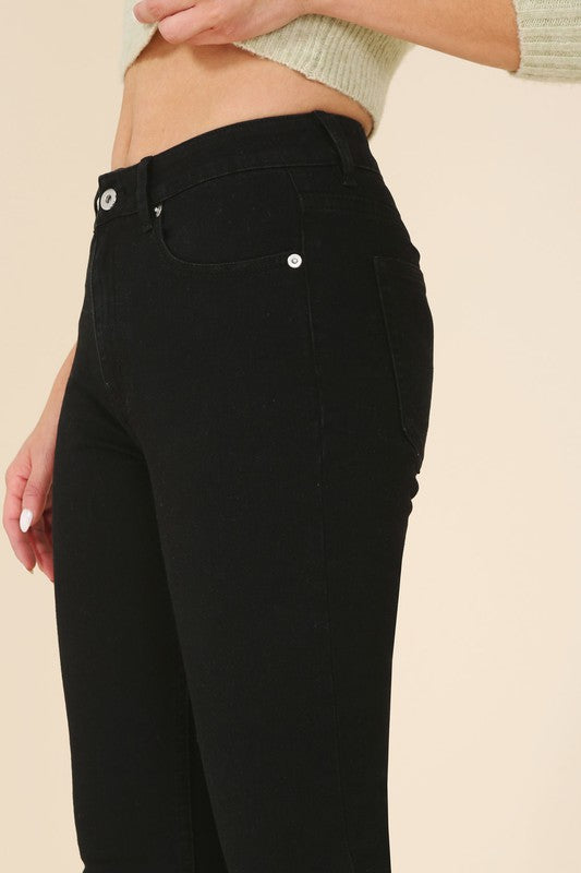 Black Denim Stretch Skinny Jeans king-general-store-5710.myshopify.com