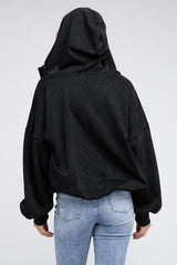 Stitch Detailed Elastic Hem Hoodie king-general-store-5710.myshopify.com