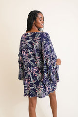 Tropical Leaves Draped Sleeve Kimono king-general-store-5710.myshopify.com