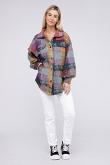 Loose Fit Buttoned Down Check Shirt Jacket king-general-store-5710.myshopify.com