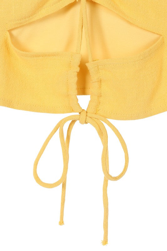 Yellow Crop Tank Top king-general-store-5710.myshopify.com