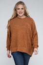 Plus Brushed Melange Drop Shoulder Sweater king-general-store-5710.myshopify.com