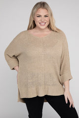 Plus Size Crew Neck Knit Sweater king-general-store-5710.myshopify.com