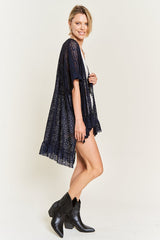 Lace Oversize Ruffle Kimono