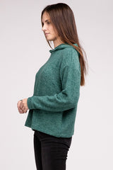 Hooded Brushed Melange Hacci Sweater king-general-store-5710.myshopify.com