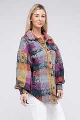 Loose Fit Buttoned Down Check Shirt Jacket king-general-store-5710.myshopify.com