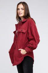 Fleece Buttoned Down Oversized Jacket king-general-store-5710.myshopify.com