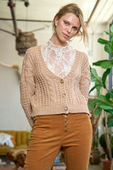 Button Down Cable Knit Cardigan king-general-store-5710.myshopify.com
