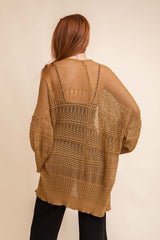 Knit Netted Cardigan king-general-store-5710.myshopify.com