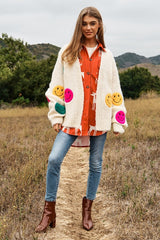 The Fuzzy Smile Long Bell Sleeve Knit Cardigan king-general-store-5710.myshopify.com