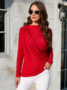 IZURIA Ruched Long Sleeve T-Shirt