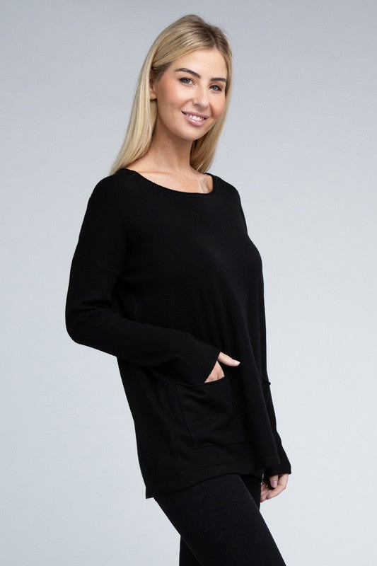 Viscose Front Pockets Sweater king-general-store-5710.myshopify.com