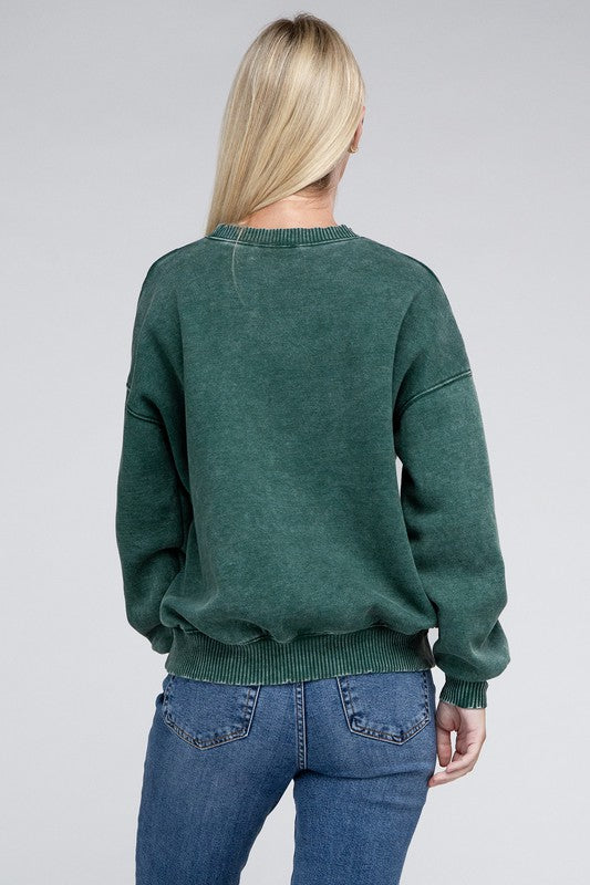 Acid Wash Fleece Oversized Pullover king-general-store-5710.myshopify.com