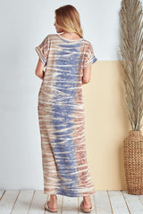 Animal Print Tie Dye Maxi Dress