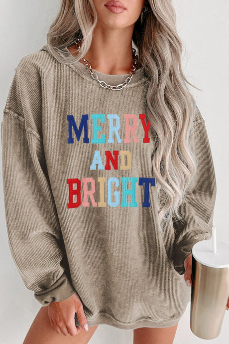 MERRY AND BRIGHT Graphic Sweatshirt king-general-store-5710.myshopify.com