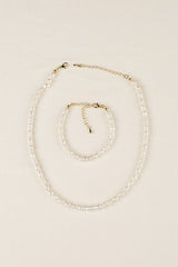 Small-Sized Natural Pearl Bracelet and Necklace Set king-general-store-5710.myshopify.com