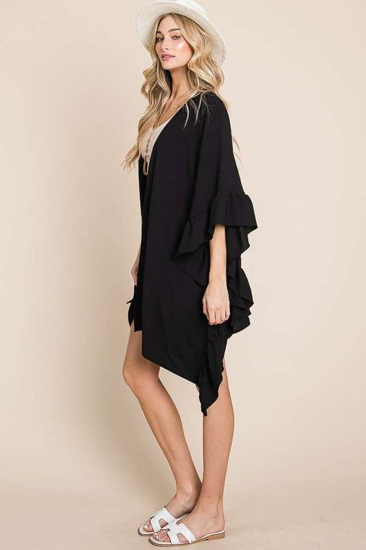 Wide Sleeves Ruffle Kimono king-general-store-5710.myshopify.com