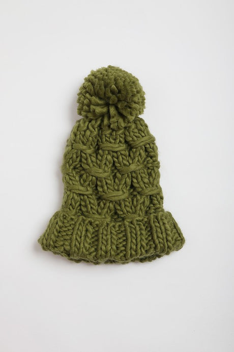 Oversized Chunky Knit Pom Beanie king-general-store-5710.myshopify.com