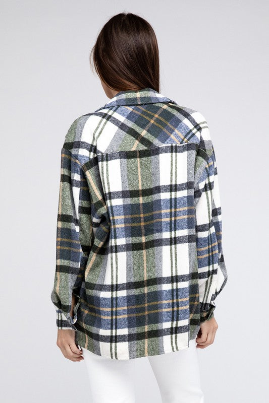 Textured Shirts With Big Checkered Point king-general-store-5710.myshopify.com