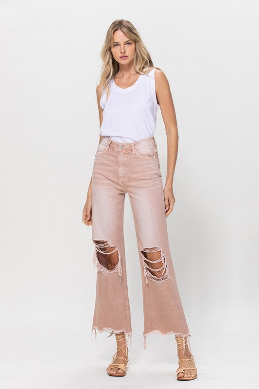 90's Vintage Crop Flare Jeans king-general-store-5710.myshopify.com