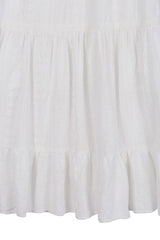 White Embroidered V-neckline Tiered Dress king-general-store-5710.myshopify.com