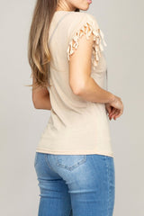 Fringe Trim Tee Shirt