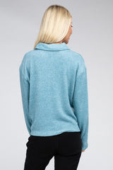 Brushed Melange Hacci Collared Sweater king-general-store-5710.myshopify.com