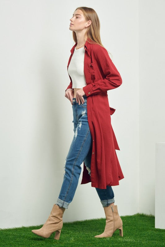 PLUS Button Down Long Shirt Midi Dress king-general-store-5710.myshopify.com