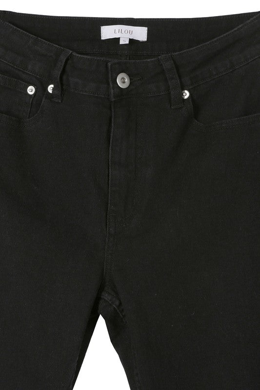 Black Denim Stretch Skinny Jeans king-general-store-5710.myshopify.com