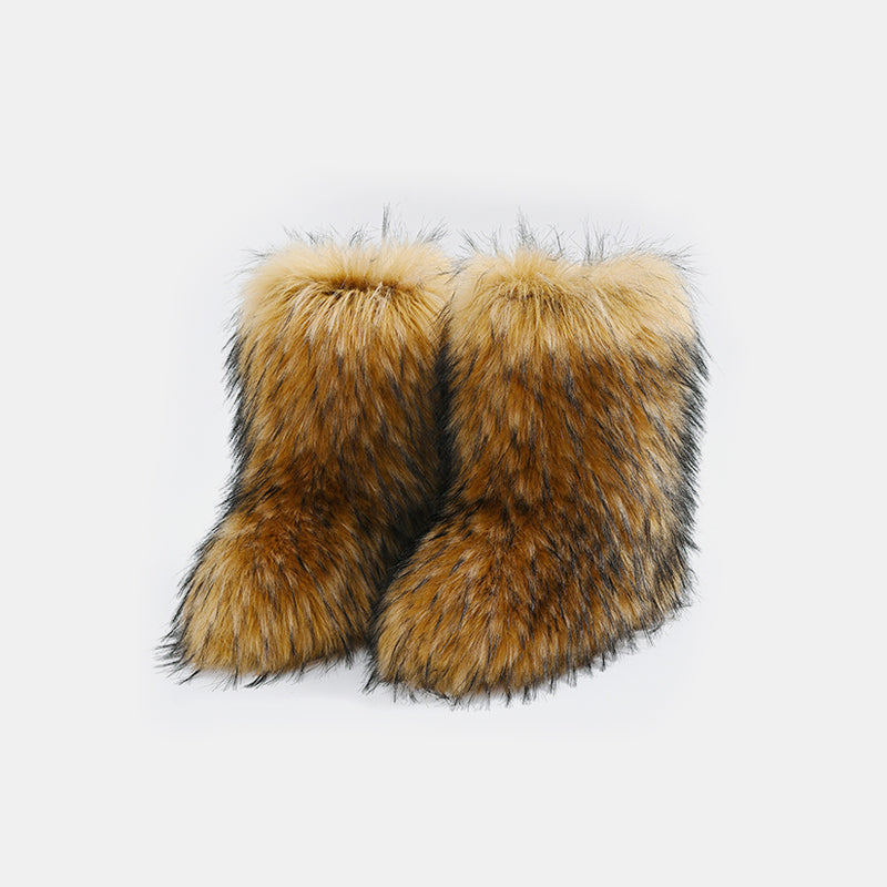 Thermal Fuzzy Platform Boots