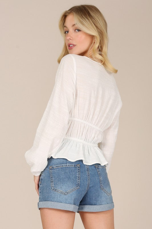 Ivory Sheer Lace Top king-general-store-5710.myshopify.com