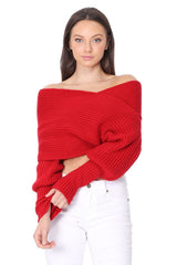 Off Shoulder Wrap Bolero Sweater king-general-store-5710.myshopify.com