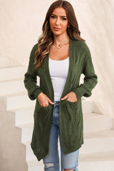 Cable-Knit Dropped Shoulder Cardigan king-general-store-5710.myshopify.com