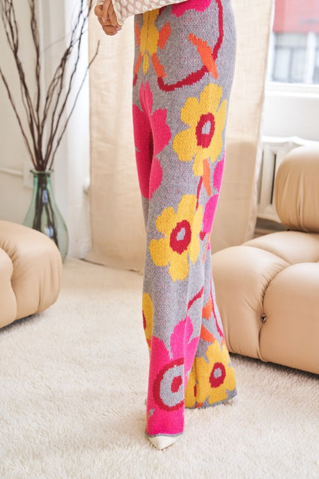 Flower Printed Casual Cozy Full Long Wide Pants king-general-store-5710.myshopify.com